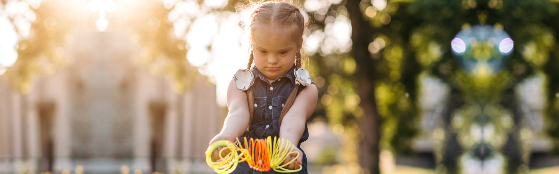 Cute girl playing